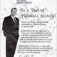 Mailing envelope and enclosures for videotape, A Walk through Hoboken, distributed by the City of Hoboken in association with the Museum, 2004.