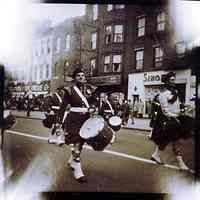 B+W negative photo of the 1955 Hoboken Centennial Parade, Washington St., Hoboken, March 1955.