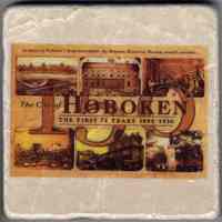 Coaster souvenir: HHM exhibit postcard, The City of Hoboken: The First 75 Years. Issued 2005.