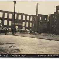 Postcard: Fire Oct.13 -1916. Hoboken N.J. Chocolate Menier Co. #203. Issued 1916; unposted.