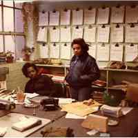 Digital scan of color photo of Bethlehem Steel Hoboken Shipyard, Hoboken, no date, circa 1970-1980.