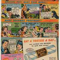 Ad, Tootsie Roll: The Tootsie Roll of Honor. As published in True Comics, No. 12, May 1942.