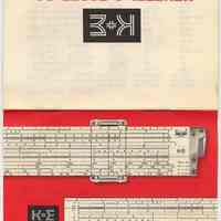 Manual: K&E. How to Take Care of Your Slide Rule. Issued by K&E Co., Morristown, NJ., ca. 1968-1972.