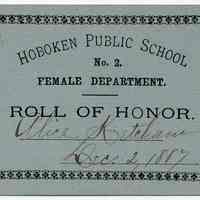          Reward of Merit 12: Alice Ketcham, Dec. 2, 1887
   