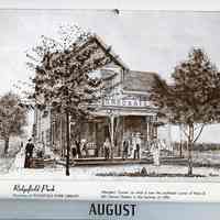          artwork for August: Ridgefield Park,  Merglers' Corner, 1895
   