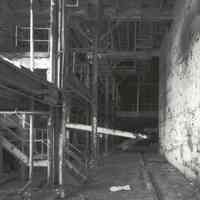 Digital image of B+W photo of former Maxwell House Coffee plant interior, Extraction Building, basement, Hoboken, 2003.