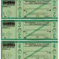          front: weekly commutation tickets; week 1 ticket to week 5 ticket, 1970
   