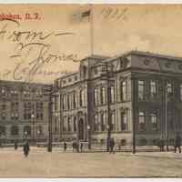 Postcard: City Hall, Hoboken, N.J. Postmarked August 25, 1907.