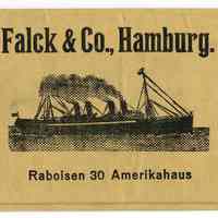 Ticket wallet with passport: Falck & Co., Hamburg; Hungarian passport of Joseph Lzel (Loazil?; Louzil?), 1914.