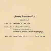          leaf 4: Monday, June 21st; Class Day
   
