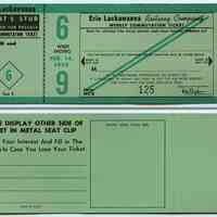          front and back of typical ticket (6, week ending Feb. 14, 1970)
   