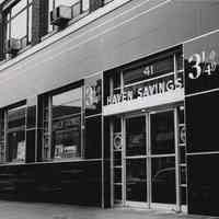 Digital copy of b+w photo of Haven Building & Loan Association of Hoboken exterior, 41 Newark St., Hoboken, no date, ca. 1955.