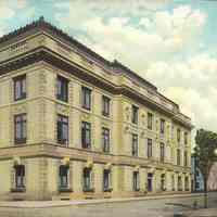 Postcard: Library, Jersey City, NJ