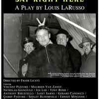 Poster: Marlon Brando Sat Right Here. Play by Louis LaRusso. Benefit reading performance, Hoboken, June 5-6, 2009.