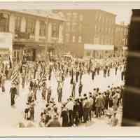 Sepia-tone photos, 6, Memorial Day Parade, 600 block Washington St., Hoboken, 1947, plus 2 related photos.