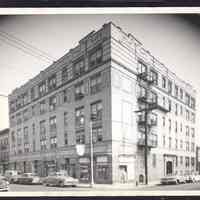 B&W photo of mixed-use apartment building at 1700 Bergenline Avenue, Union City.