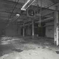 Digital image of B+W photo of former Maxwell House Coffee plant interior, Soluble Building, 2nd floor, Hoboken, 2003.