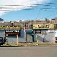 Color photo of the sign of Fairway Radiators, 1420 Adams St., Hoboken, Jan.3 & 4, 2002.