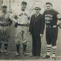 Photos, 5, of Tom Carey, Hoboken native & professional baseball player, et al, various places, 1931-1946.