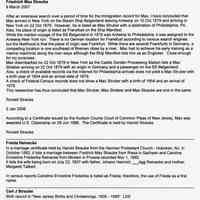          Friedrich Max Straube, family group sheet , pg  2 of 3
   