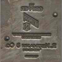 Hot stamping plate: The Gripper. R. Neumann & Co., Fine Leathers, Hoboken, New Jersey, U.S.A. No date, ca. 1960