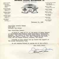 Digital images of letter 1968. Museum does not own original items.