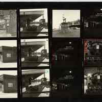 B+W negative contact sheet of images of Hoboken taken by John Conn. no date, [1976].