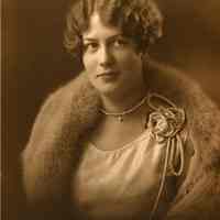 Sepia-tone photo portrait of Charlotte Sanntrock, New York, n.d., ca. 1930-1940.