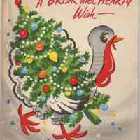 Lipton Tea holiday greeting card for Christmas, no date, ca. 1950-1960.