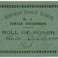         Reward of Merit 16: Alice Ketcham, Feb. 1, 1889
   