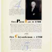          pg 4: 4. First Patent Law 1790; 5. First Crysanthemum 1798
   