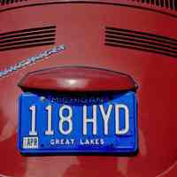 Slides: 40 color transparencies of license plates, Hoboken, ca. 1983.