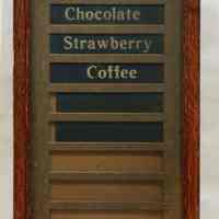 Menu board: Flavors of Ice Cream; from Schnackenberg