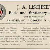 Trade card: J. A. Lischke