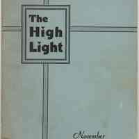 The High Light. Vol. XX, no.1, Nov., 1939. Demarest High School, Hoboken.