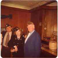 Color photo of members of American Legion Post 107 celebrating Veterans Day, Hoboken, 1975.