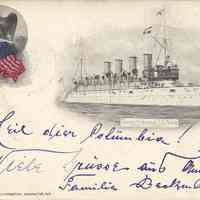 Postcard: Ship "Columbia", Hoboken, NJ