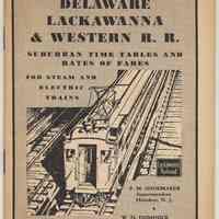 Timetable: D.L. & W. Suburban Timetables & Rates of Fares for Steam & Electric Trains., May 10, 1942.