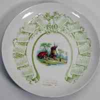          Calendar plate for 1910 issued by The Frank Cordts Furniture Co
   