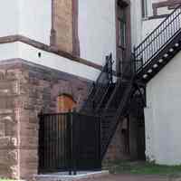          50: rear north wing south side ground level with emergency stairs
   