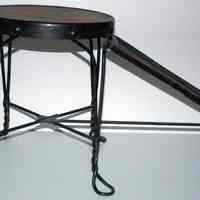 Stool from Kusseluk Shoe Store, Hoboken.