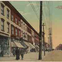 Color postcard: Washington Street North from Fifth Street, Hoboken, circa 1908.