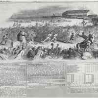 Folder of research material: The Great Ten Mile Foot Race, at Hoboken, New York (sic), 1845.