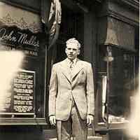 Digital image of sepia-tone photo of the exterior of John Muller