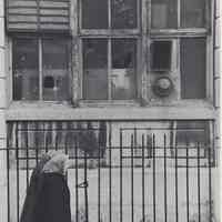 Reference image of printed photo image of Keufel & Esser building under renovation from pg 21 of archives catalog 2002.026.0002, Hoboken, ca. 1975.