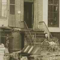          detail 3, lower left: 62 Hudson St.; grocer; woman with carriage
   