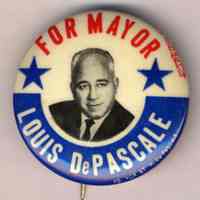          Political button: Louis DePascale for Mayor, Hoboken, no date, probably 1965. picture number 1
   