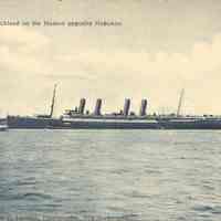 Postcard: Ship "SS Deutschland", Hoboken, NJ