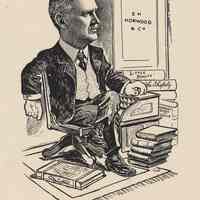 Caricature of E. H. Horwood, [Hoboken, n.d., ca. 1907-1913. From album, "Just for Fun"; archives catalogue 2005.018.0001.