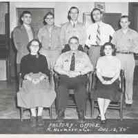 B+W photo of R. Neumann & Co. factory - office, Hoboken, December 12, 1950.